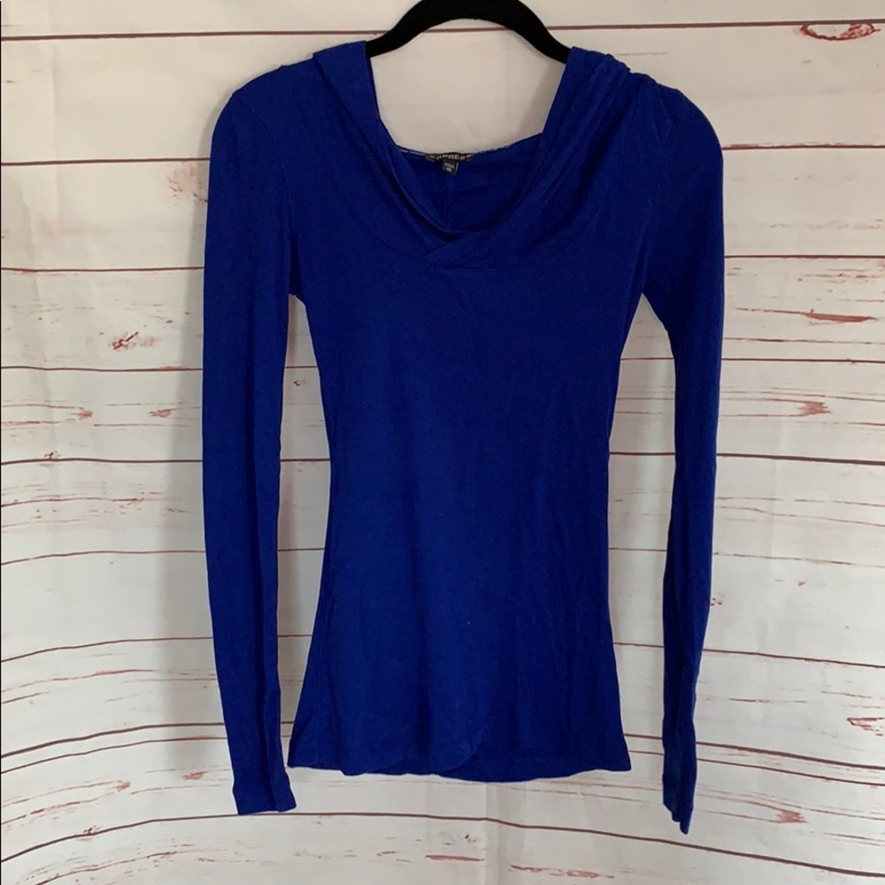 Express Hooded Blue Long Sleeve